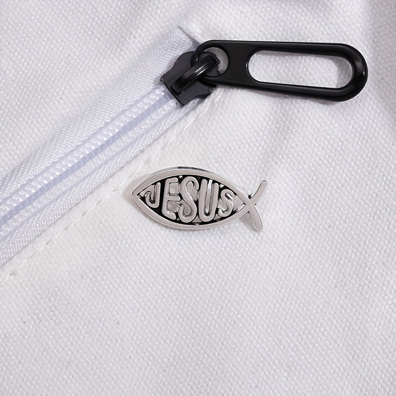 Jesus Ichthys Fish Christian Pin