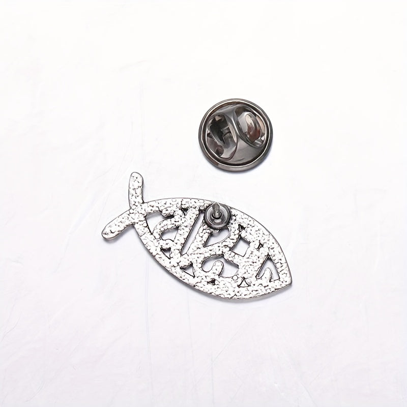 Jesus Ichthys Fish Christian Pin