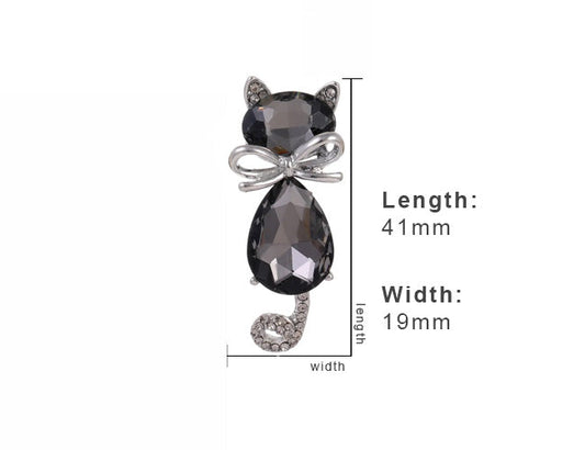 Black Cat Brooch Pin